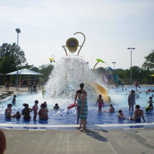Tipping Bucket at the pool